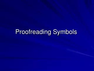 proofreading symbols