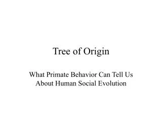 Tree of Origin