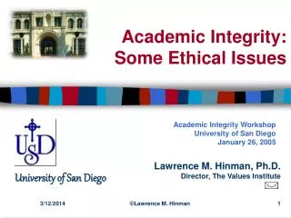Academic Integrity: Some Ethical Issues