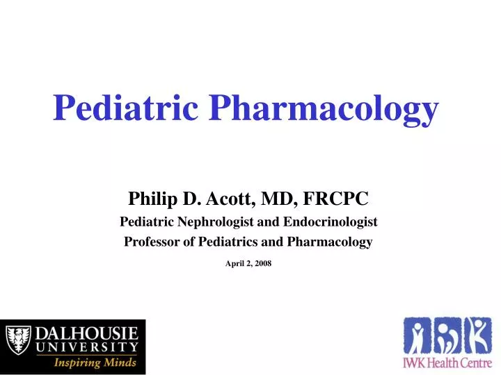 pediatric pharmacology