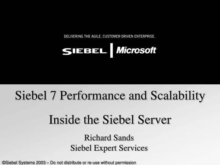 siebel 7 performance and scalability inside the siebel server