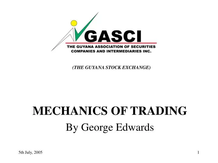 mechanics of trading by george edwards