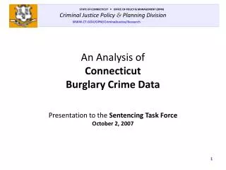 An Analysis of Connecticut Burglary Crime Data