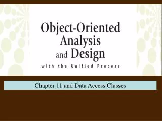 Chapter 11 and Data Access Classes