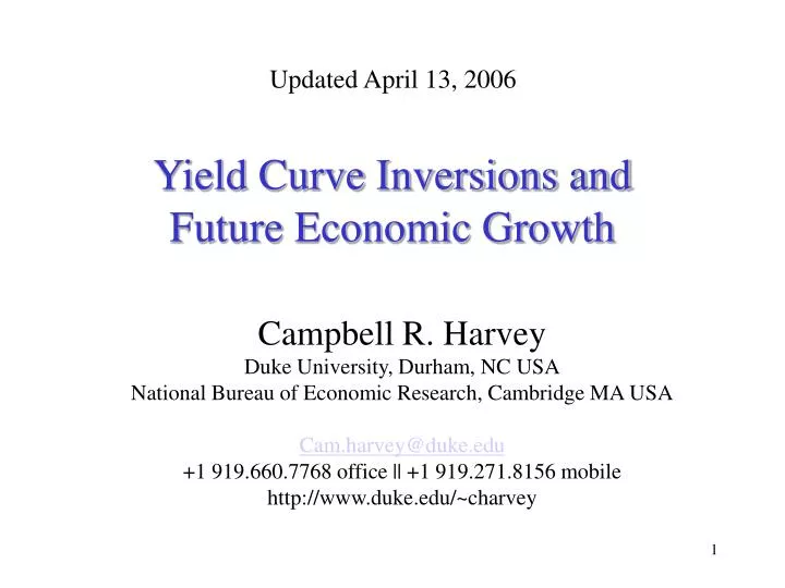 yield curve inversions and future economic growth