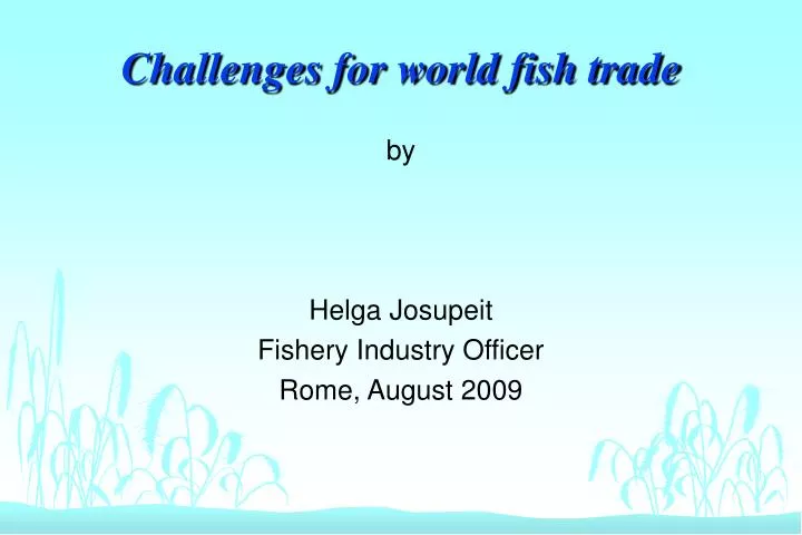challenges for world fish trade