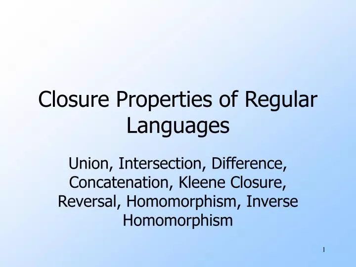 closure properties of regular languages