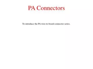 PA Connectors