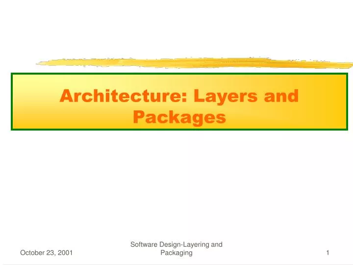 architecture layers and packages