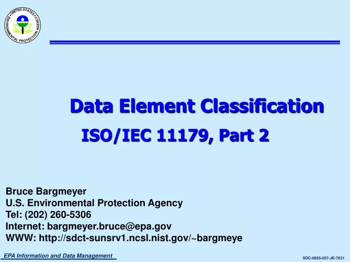 data element classification iso iec 11179 part 2