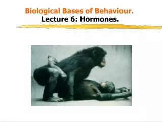 Biological Bases of Behaviour. 		Lecture 6: Hormones.