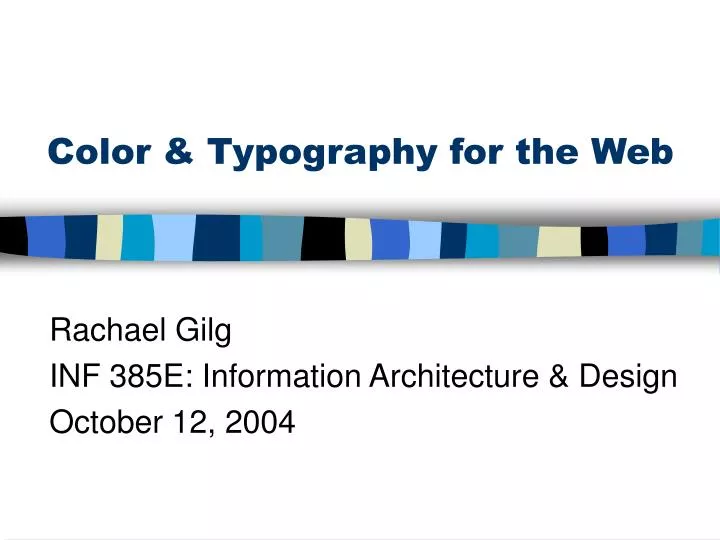 color typography for the web