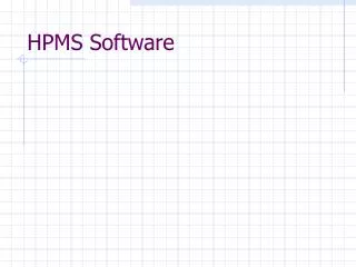 HPMS Software