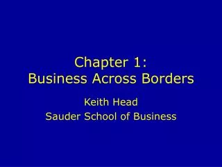 Chapter 1: Business Across Borders