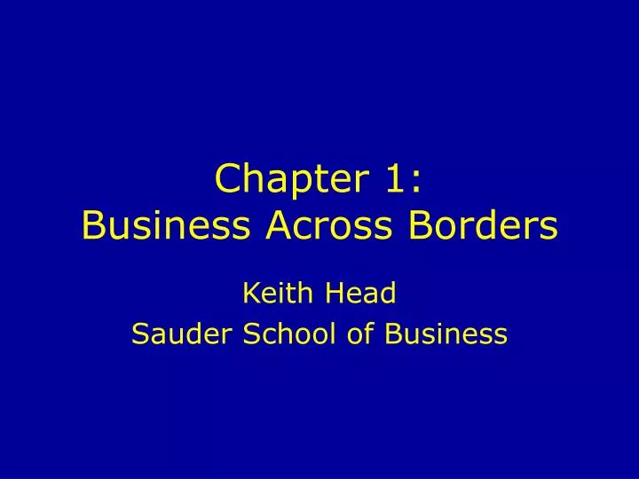 chapter 1 business across borders