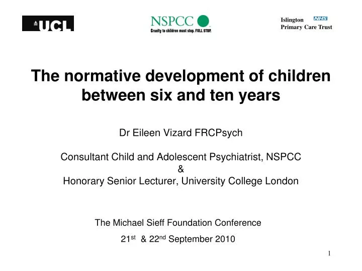 the normative development of children between six and ten years