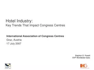 Hotel Industry: Key Trends That Impact Congress Centres