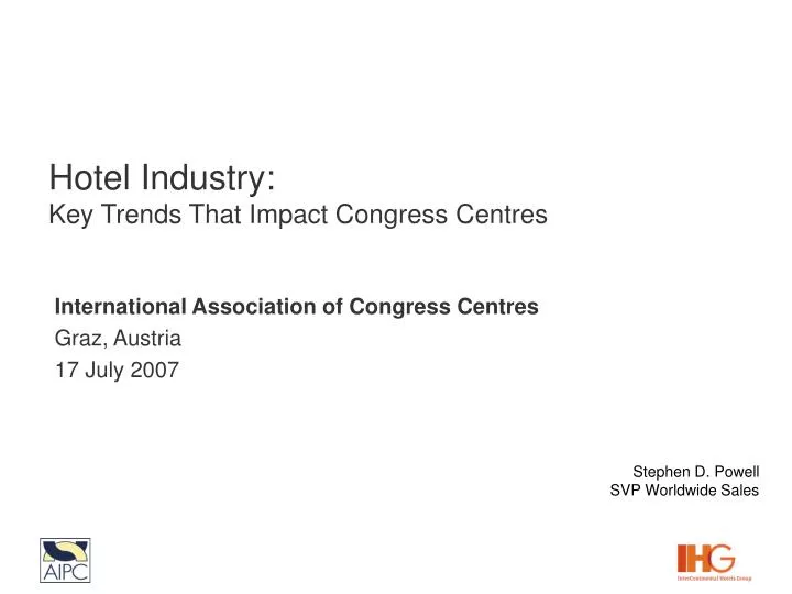 hotel industry key trends that impact congress centres