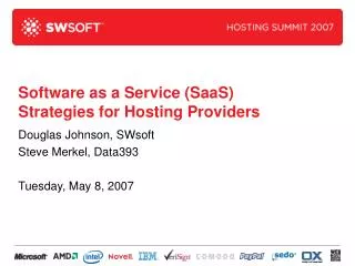 Software as a Service (SaaS) Strategies for Hosting Providers