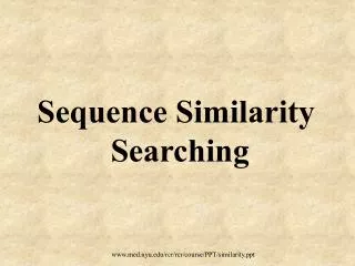 Sequence Similarity Searching