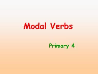 Modal Verbs