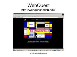 WebQuest webquest.sdsu/