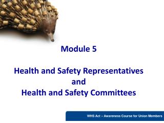 Module 5 Health and Safety Representatives and Health and Safety Committees