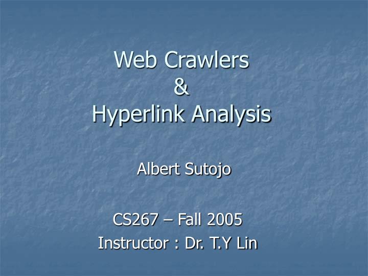 web crawlers hyperlink analysis