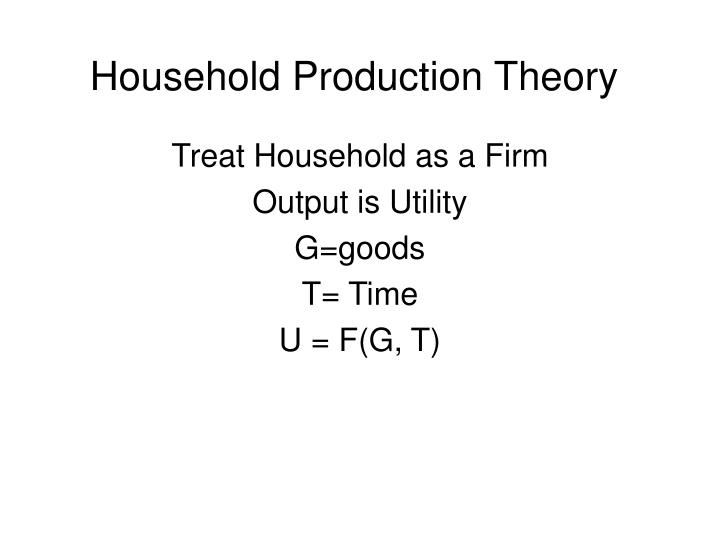 household production theory