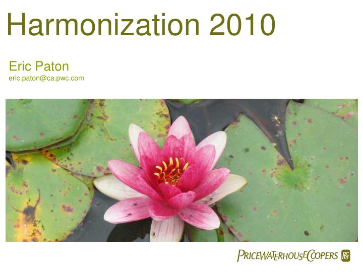 harmonization 2010