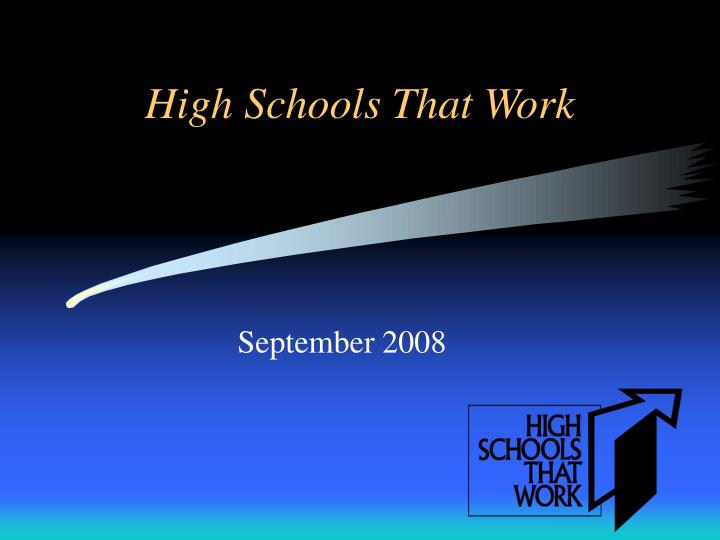 high schools that work