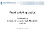 Praat scripting basics - slide 1