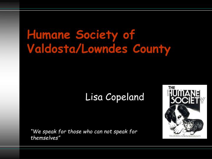 humane society of valdosta lowndes county