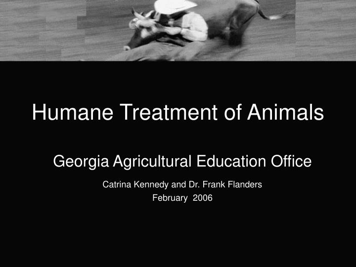 humane treatment of animals