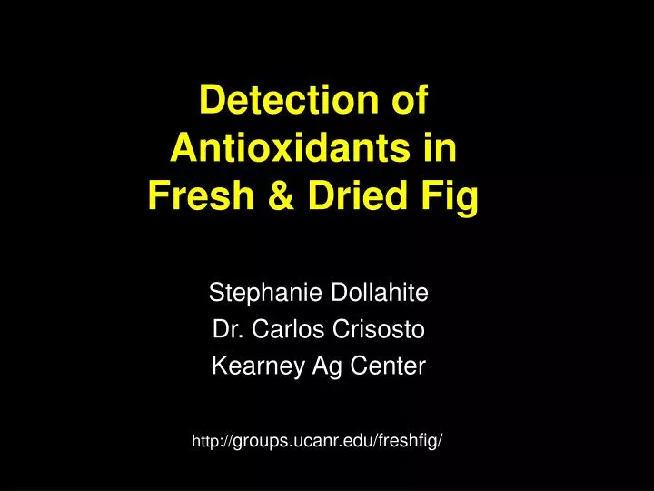 detection of antioxidants in fresh dried fig