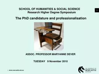 SCHOOL OF HUMANITIES &amp; SOCIAL SCIENCE  Research Higher Degree Symposium