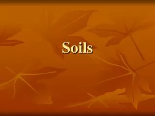 soils