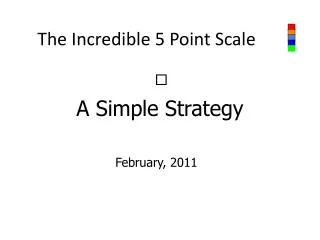 The Incredible 5 Point Scale
