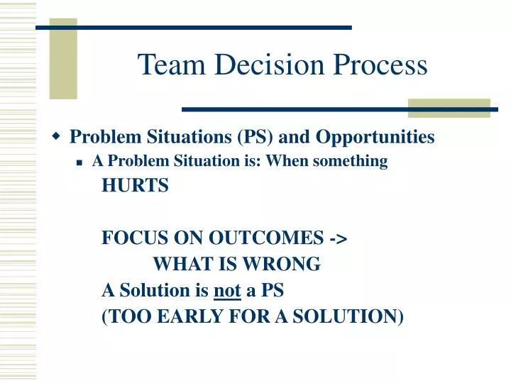 team decision process