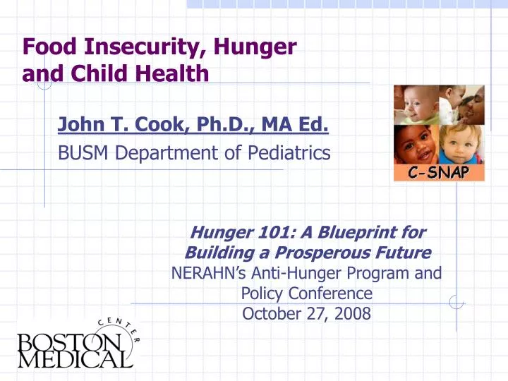 food insecurity hunger and child health