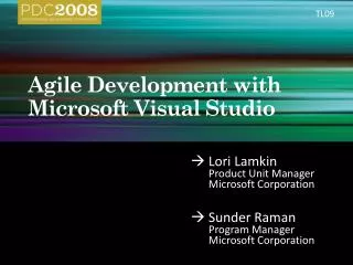 Agile Development with Microsoft Visual Studio