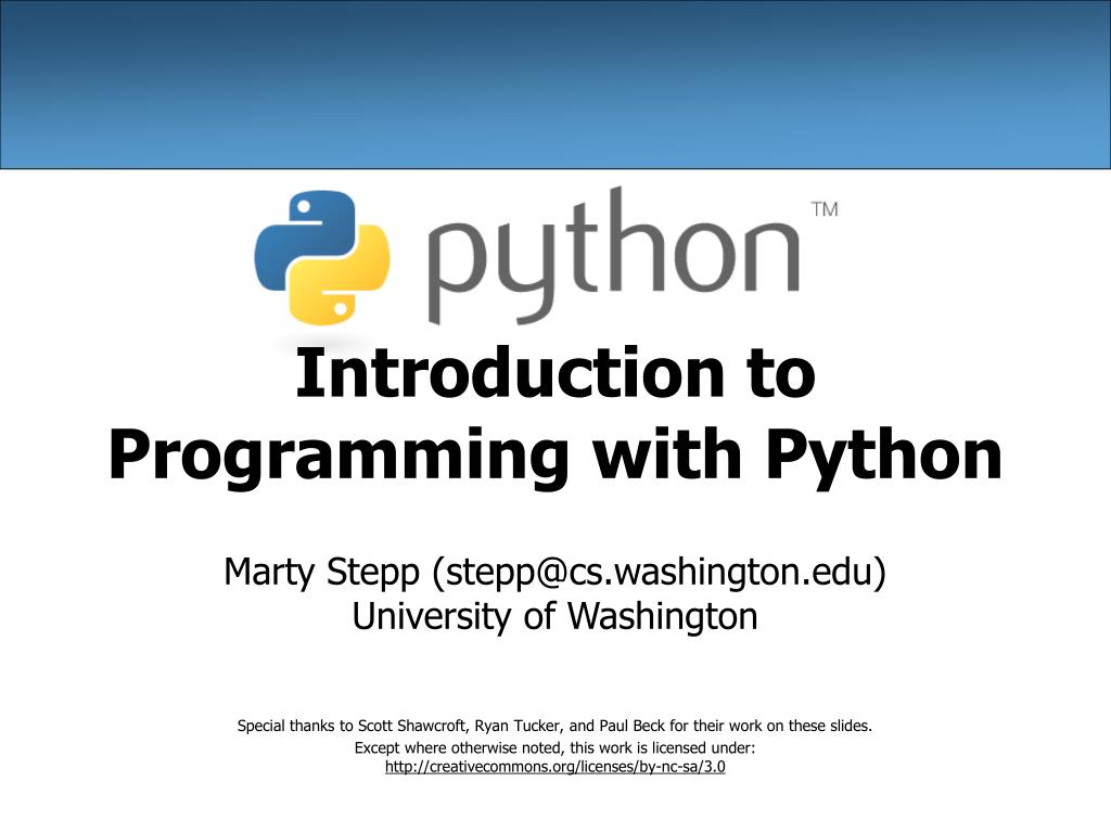 ppt - guide to programming with python powerpoint... PPT - Introduction to Programming with Python PowerPoint Presentation ...