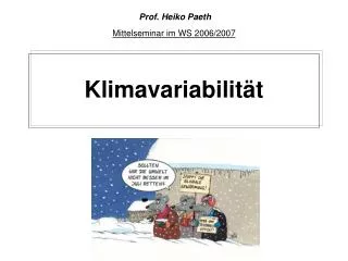 klimavariabilit t