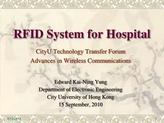 RFID System for Hospital