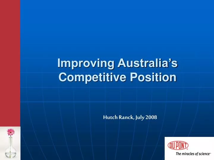 improving australia s competitive position