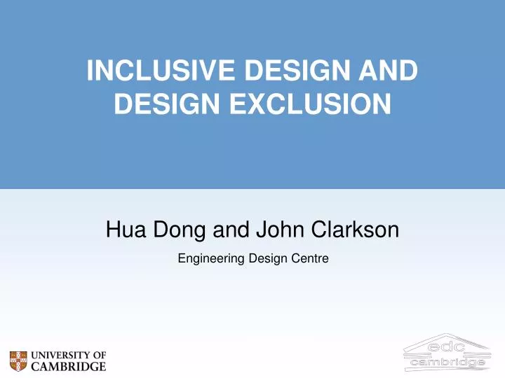 inclusive design and design exclusion