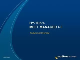 HY-TEK’s MEET MANAGER 4.0