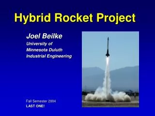 Hybrid Rocket Project