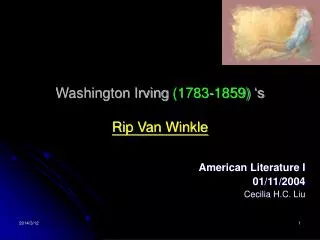 Washington Irving (1783-1859) ‘s Rip Van Winkle