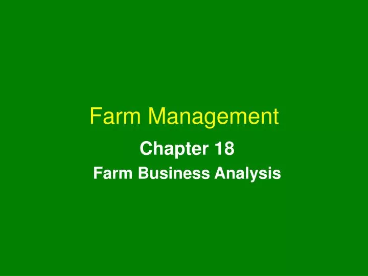 farm management